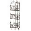 Vintage Charm Triple Wall Rack - Rustic Home Decor Organizer